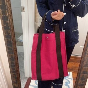 authentic Hermes Canvas Tote